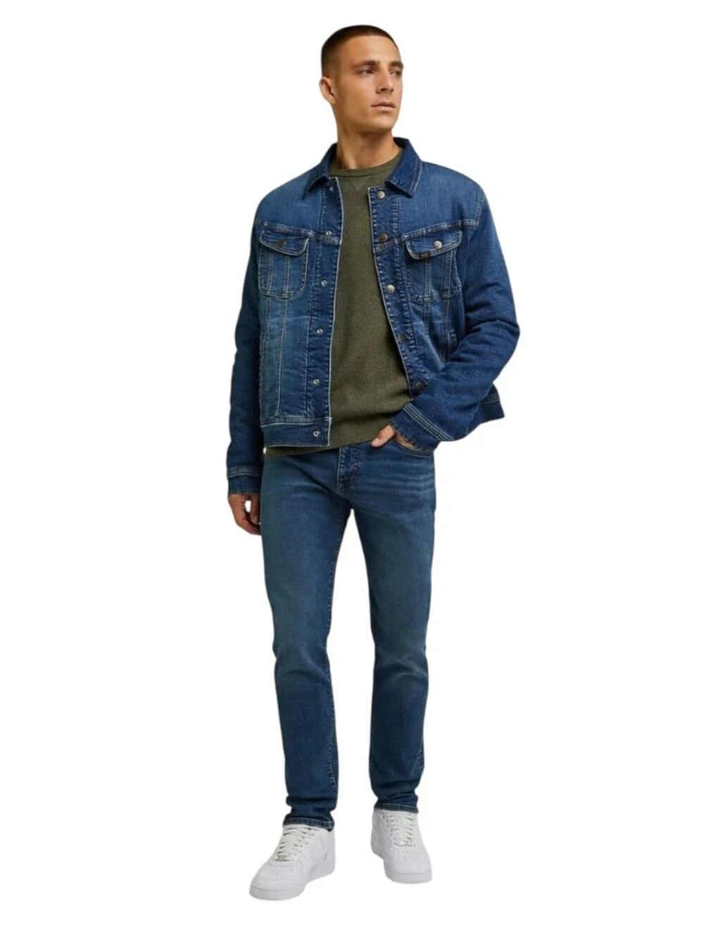 Lee Reversible Denim & Sherpa Fleece Jacket Men's Size S NWT